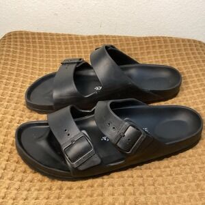 Birkenstock Arizona EVA Women's Sz 10 EU 41 Black Rubber Adjustable Sandals